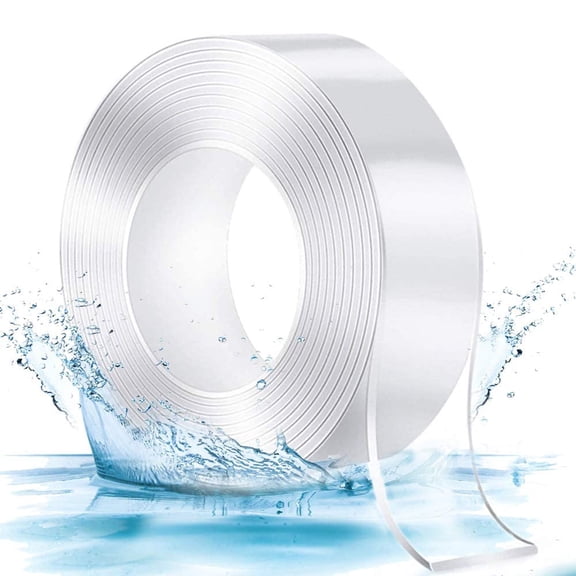 Extra Large Single Sided Tape Heavy Duty Removable 1.18 Inch x 160 Inch, Clear & Tough Nano Tape, Multipurpose Mounting Tape Picture Hanging Strips