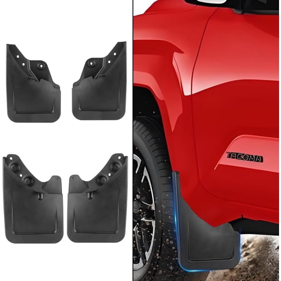 Extra Large Size Car Mud Flaps Splash Guards Mudflaps for Toyota Tacoma 2024 2025 2026 Auto Exterior Accessories Front Rear Tire Mudguards Wheel Inner Fender Liner Guard Flap Fenders Accessory