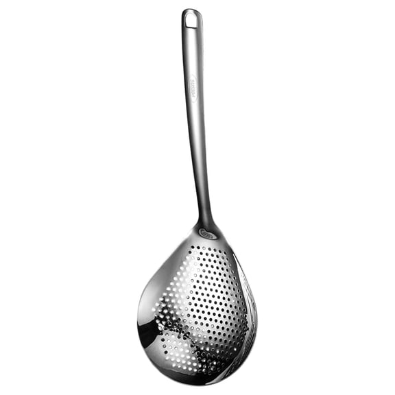 Extra Large Skimmer Slotted Spoon, 304 Stainless Steel Skimmer Ladle, 16 Inch Long Handle Kitchen Frying Draining Strainer Scoop, Pasta Strainer Spoon Frying Kitchen Cooking Colander