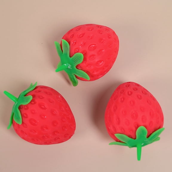 Extra-Large Slow-Rebound Strawberry Squeeze Ball for Stress Relief