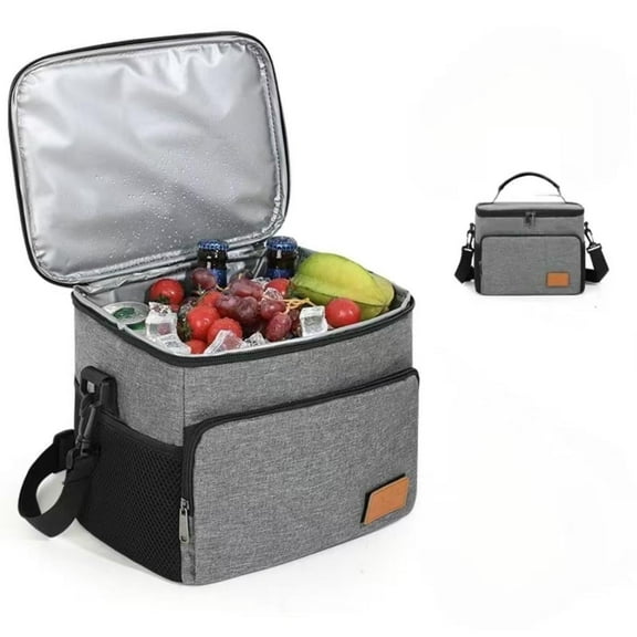 EHIW Soft Sided Cooler Bag, 26 Can Collapsible Insulated Ice Chest, Large Leakproof Camping & Travel Cooler for Kayaking & Beach,Gray