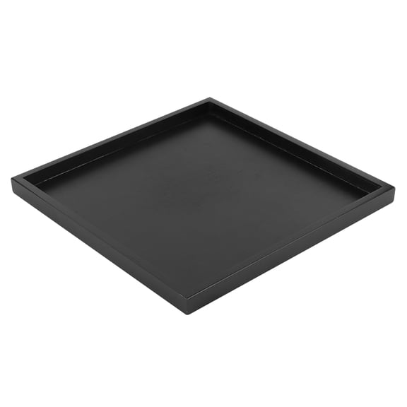 Extra Large Solid Wood Serving Tray Tea Coffee Table Tray Snack Food Meals Serving Plate Kitchen Party Bar Server Breakfast Tray with Raised Edges Black Tray Rectangle