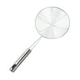 thumbnail image 1 of Extra Large Spider Strainer Skimmer Spoon for Frying and Cooking - Set of 1 Stainless Steel Wire Pasta Strainer with Long Handle, Professional Kitchen Skimmer Ladle Kitchen Use(Silver,13.4x5.9"), 1 of 8