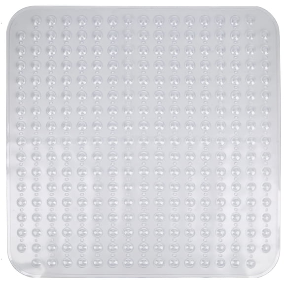 Extra Large Square Non Slip Shower Mat - 31 X 31-inch Xl Bathroom Matts For Stall Floors | Sesuction Cups And Drain Holes (31x31r)