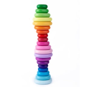 Extra-Large Stacking Rocks for Toddlers 1-3, 20 PCS Wooden Montessori Toys, Safe Smooth Jumbo Balancing Stones for Open-Ended Sensory Play, STEM Building Blocks for Boys & Girls