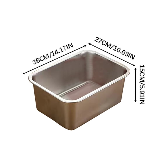 Extra Large Stainless Steel Cat Litter Box - Multi-Pet Safe, Rustproof, Non-Stick & Easy Clean for Kittens, Rabbits, Hamsters