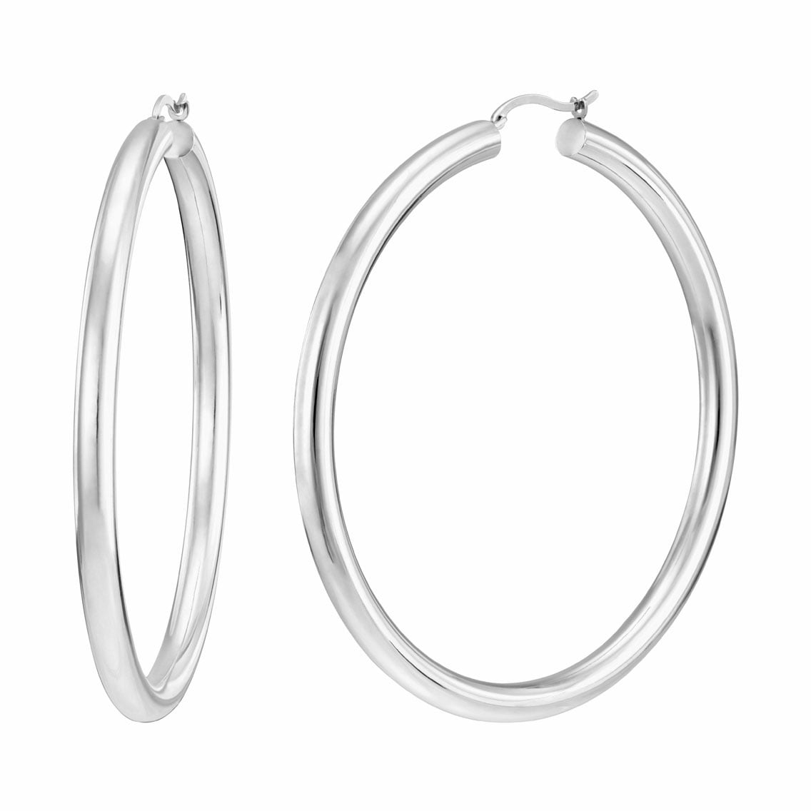 Extra Large Sterling Silver Hoops - Walmart.com