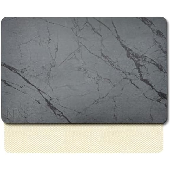 Extra Large Stone Bath Mat for Bathroom (32" x 20") | Non Slip Super Absorbent Quick Dry Diatomaceous Earth Bath Mat | XL Diatomite Stone Bath Shower Mat | Drying Mat for Kitchen Counter | Gray