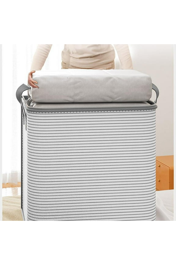 Extra Large Storage Bag With Reinforced Handles And Double Zipper For Clothes And Travel Use, Practical Organizer Designed To Save Space During Moving And Packing