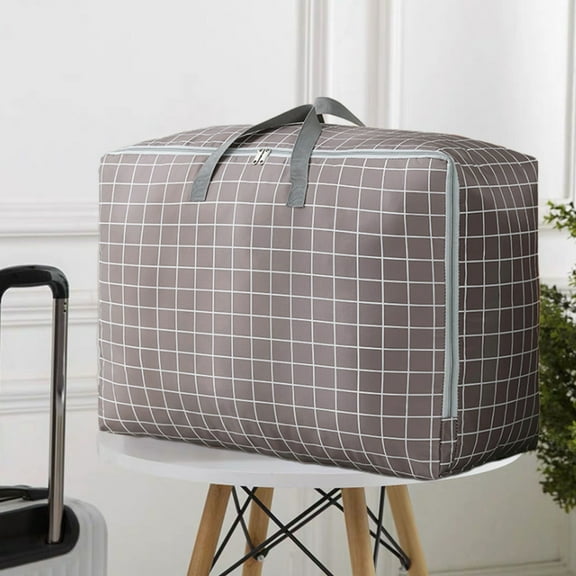 Extra Large Storage Bag, Waterproof Oxford Cloth Moving & Organizer Bag with Strong Handles & Zippers, 70x50x30cm for Bedding, Comforters, Blankets, Clothes