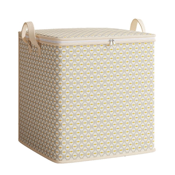 Extra Large Storage Bag, Zippered Fabric Clothes Storage Bin, Dual-Handle Storage Container, Non-Woven Organizer for Blanket, Comforter, Pillow, Bedding, Underbed Storage Box,19.69 x 19.69 x 19.69''