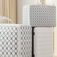 thumbnail image 1 of Extra Large Storage Bags Heavy Duty Reinforced Handles Organizer Tote for Clothes Toys Christmas Decorations Thickened Double Zipper Collapsible Reusable 31.5x23.62x11.81in White, 1 of 7
