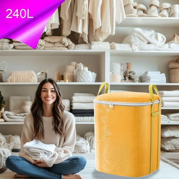 Extra Large Storage Bags, Heavy Duty Storage Bags, Large Moving Bags, Space Saving, Clothing Storage, Organizing Bedroom, with Reinforced Handles & Double Zippers