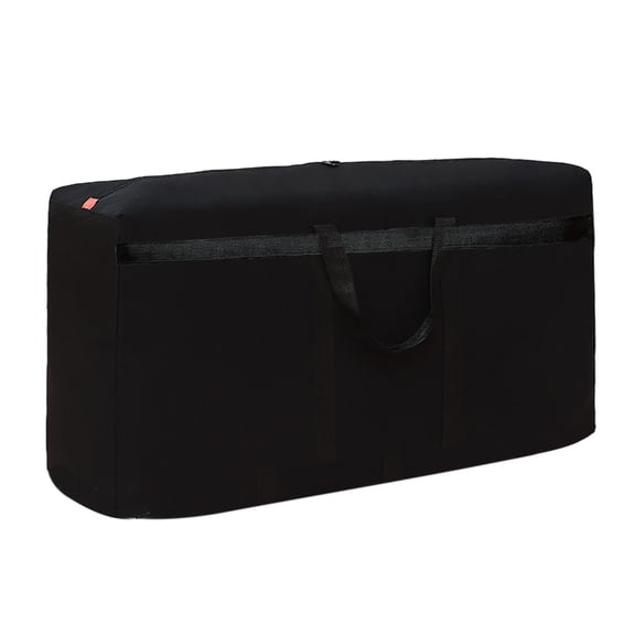 Extra Large Storage Bags, Huge Moving Bags Heavy Duty with Zipper and Stronger Handles, Big Foldable Duffle Bag for Travel - Storage Totes Moving Boxes for College, Christmas Tree, Bedding Black