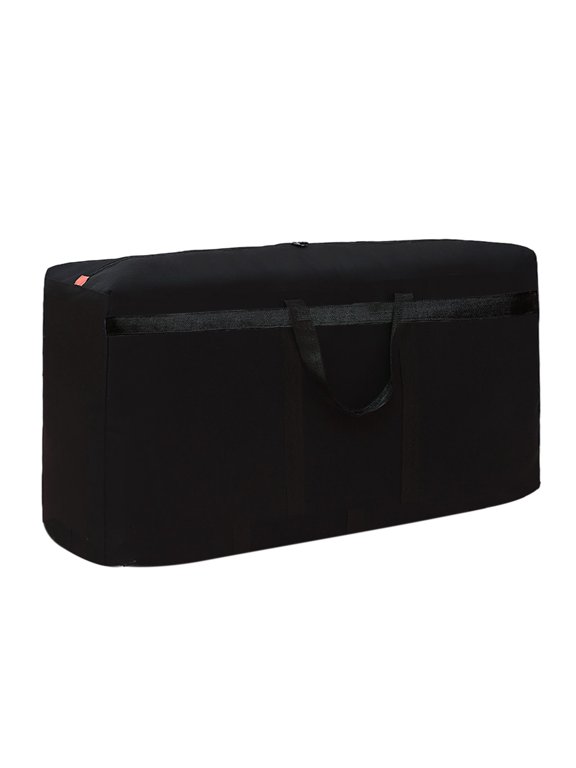 Extra Large Storage Bags, Huge Moving Bags Heavy Duty with Zipper and Stronger Handles, Big Foldable Duffle Bag for Travel - Storage Totes Moving Boxes for College, Christmas Tree, Bedding Black