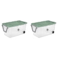Extra Large Storage Bin, 40 Gallon Wheeled Plastic Storage Container ...