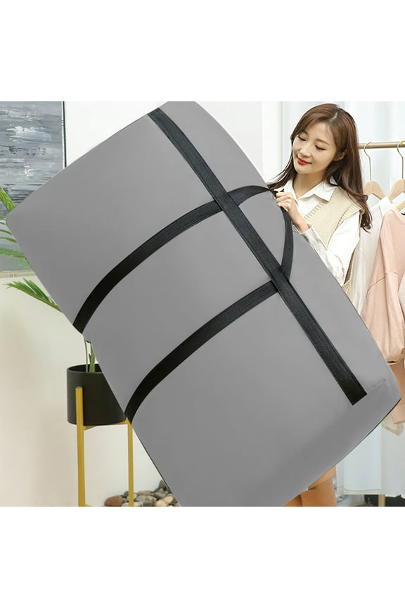 Extra Large Storage Duffle Bag with Zippers and Handles, Big Foldable Duffle Bag for Travel,Large Reinforced Fabric Moving Bag - Easy-to-Clean Water-Repellent