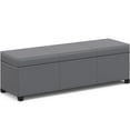 thumbnail image 1 of Extra Large Storage Ottoman Bench, Dark Gray Faux Leather Upholstered Foot Rest Stool with Hidden Storage Compartment for Living Room, 1 of 5