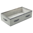 thumbnail image 1 of Extra Large Striped Under Bed Storage Bag, Moistureproof Non-Woven Organizer with Clear Window & Handles (Gray), 1 of 6