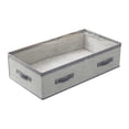 thumbnail image 1 of Extra Large Striped Under Bed Storage Bag, Moistureproof Non-Woven Organizer with Clear Window & Handles (Gray), 1 of 6