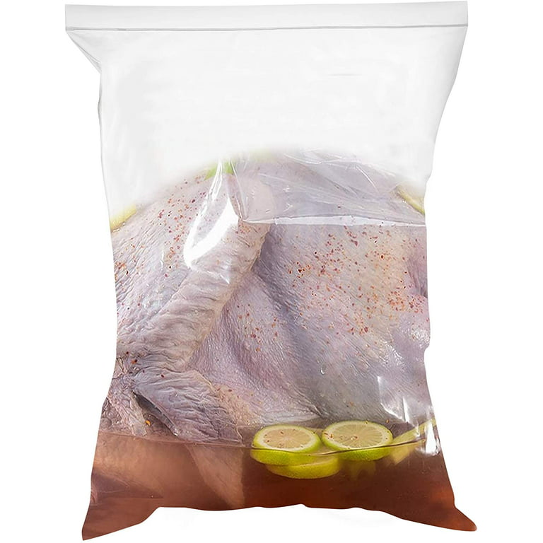Extra Large Strong Extra Heavy Clear Zipper Storage Bags, 49 Count 5 Gallon  18x24 Jumbo Size, Great for Freezer or Storage 