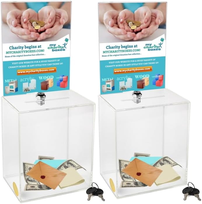 Fundraiser Raffle Box Extra Large Suggestion and Donation Box, Size 16