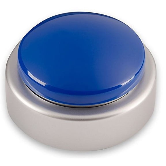 Extra Large Talking Button Clock - for The Blind, Elderly or Visually impaired Blue