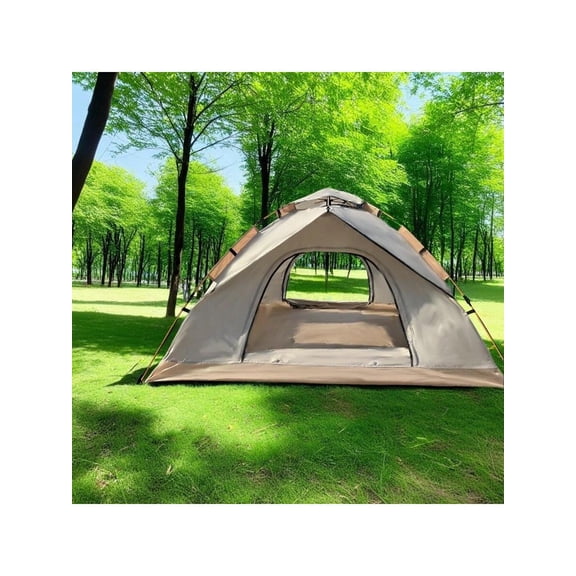 Extra-Large Tent With Mesh Screen, 4-Person (White), Lightweight Family Tent|Quick Setup For Park Picnics