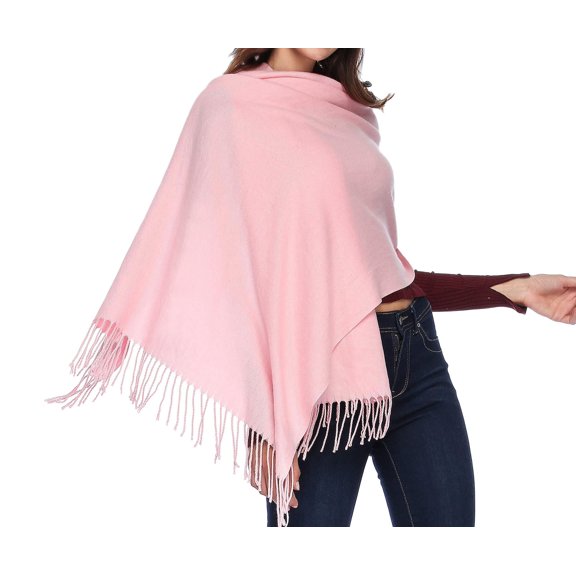Extra Large Thick Pashmina Shawl Wraps - Imitation Wool Soft Winter Warm Scarves Travel Blanket for Women