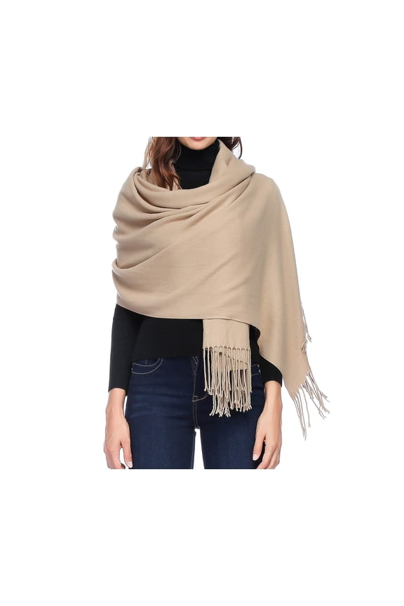 Extra Large Thick Pashmina Shawl Wraps - Imitation Wool Soft Winter Warm Scarves Travel Blanket for Women