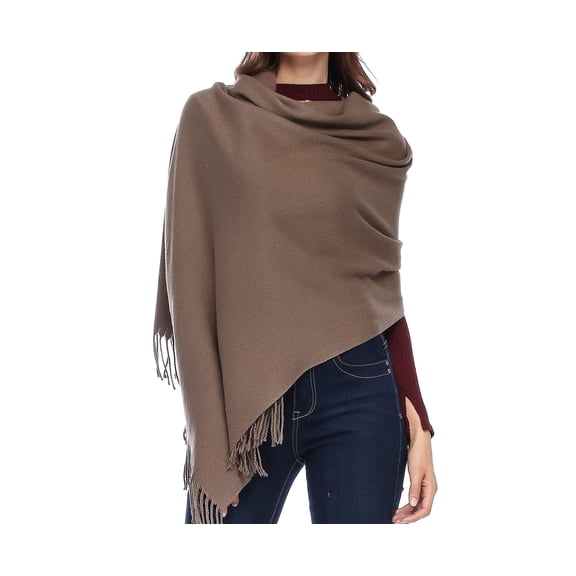 Extra Large Thick Pashmina Shawl Wraps - Imitation Wool Soft Winter Warm Scarves Travel Blanket for Women