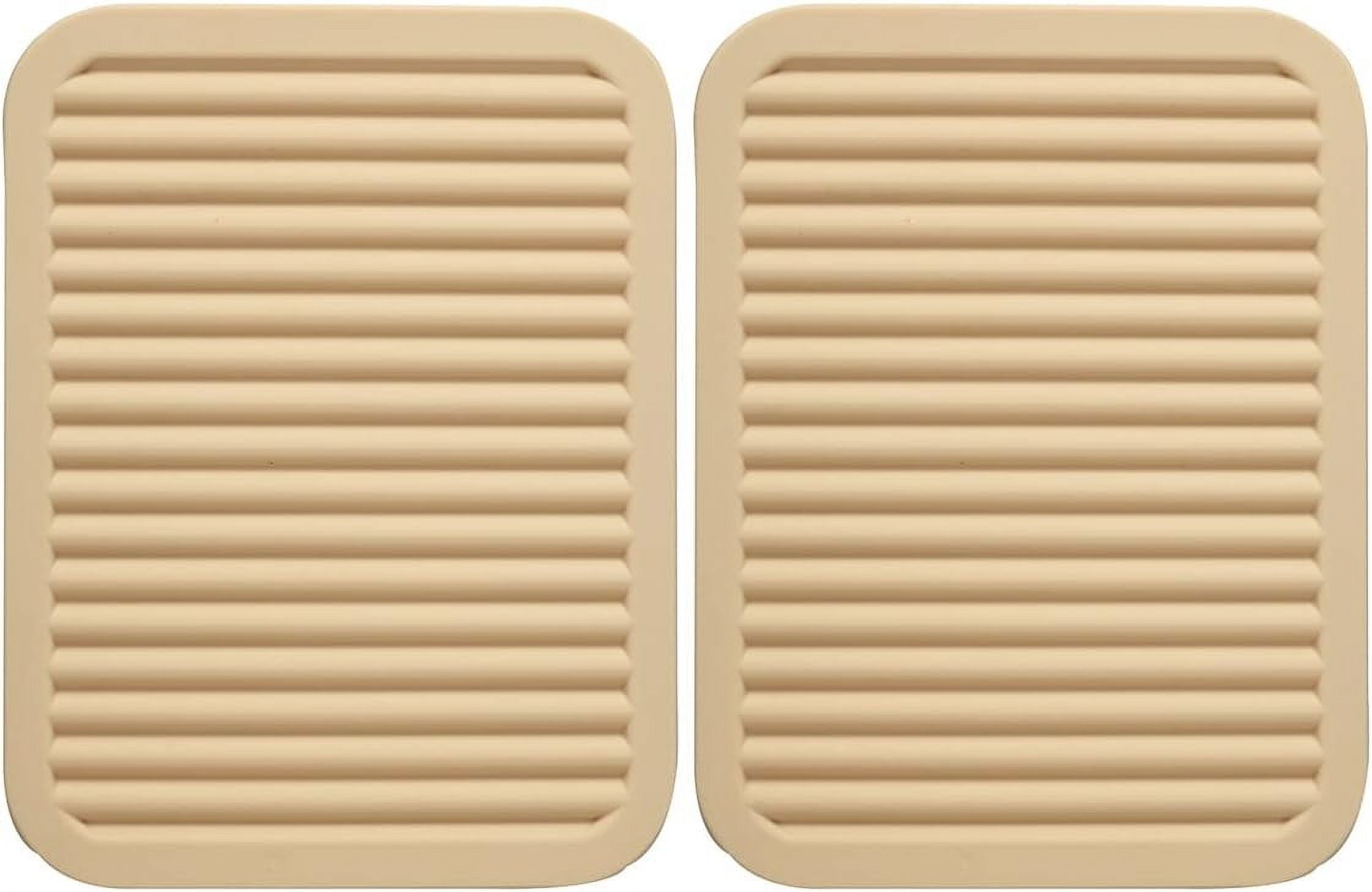 Extra Large, Extra Thick Rectangular Silicone Trivet Mat Set for Hot