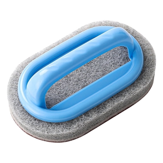 Extra Large Thick Sponge Cleaning Brush with Handle, Multi‑Functional Household Scrub Brush, Heavy‑Duty Scrubber for Bathroom Shower Tile, Kitchen Stove Pot, Sink Daily Deep Cleaning