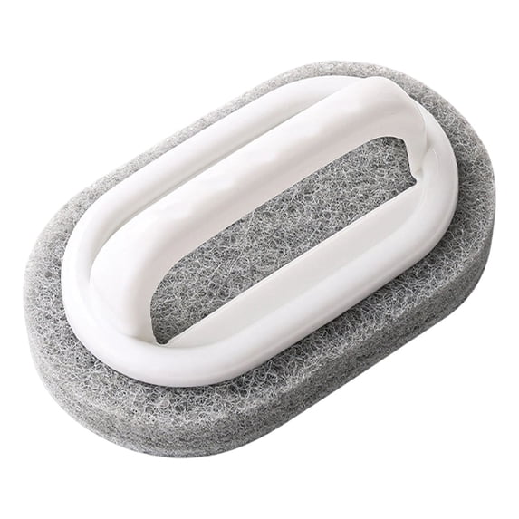 Extra Large Thick Sponge Cleaning Brush with Handle, Multi‑Functional Household Scrub Brush, Heavy‑Duty Scrubber for Bathroom Shower Tile, Kitchen Stove Pot, Sink Daily Deep Cleaning