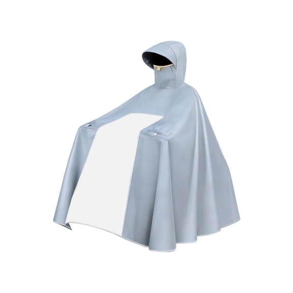 Extra Large Thickened Electric Scooter Rain Poncho, Waterproof Windproof Full Coverage Rain Cape with Clear Visor for Adult Motorcycle Riding, Burgundy