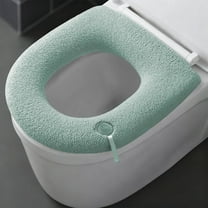 Extra Large Thickened Flannel Toilet Seat Cover Soft Cushioned Bathroom Mat Winter Comfort Pad