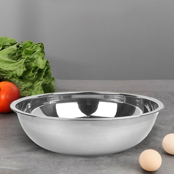 Extra Large Thickened Mixing Bowl for Dough, Kneading, Seasoning, or Dishwashing, Flat Bottom Household Kitchen Utility Bowl