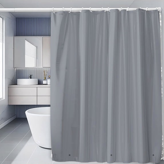 Extra Large Thickened Waterproof Shower Curtain with Magnets, Polyester Fabric Bathroom Decor with 12 C-Hooks for Bath Tub, Room Divider
