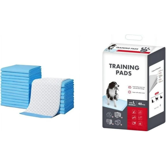 Extra Large Thicker Pet Training and Puppy Pads Doggy Pee Wee Poop Ultra Absorbent Housetraining Disposable Waterproof Mats for Dogs Cats Small Animal Indoors Travel Blue Puppy Pads