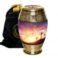 thumbnail image 1 of Extra Large Three Crosses Urns for Cremation Ashes Large Urn XL or Small Keepsake Urns for Adult Cremation Ashes & Urns for Human Ashes for Home or Burial Cremation Urns, 1 of 12