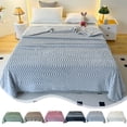 thumbnail image 1 of Extra Large Throw Blanket for Couch Home Office Hotel 100% Cotton Super Soft Blanket Gray 47"x70" by Xuniizn, 1 of 1