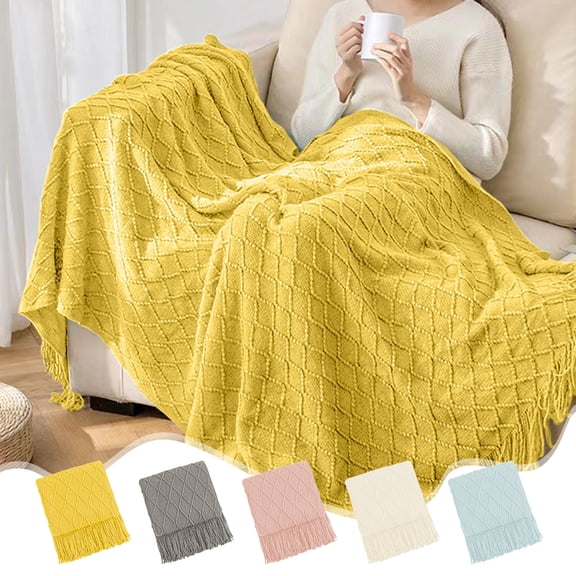 Extra Large Throw Blanket for Couch Home Office Hotel 100% Cotton Super Soft Blanket Pink 47"x70" by Xuniizn