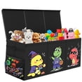 thumbnail image 1 of Extra Large Toy Box, Collapsible Sturdy Kids Toy Chest Storage Box with 2 Side bags and Removable Lids, 40"X14"X16",Stuffed Animal Storage Bins for Nursery Room, Playroom,Closet,Home Organization, 1 of 11