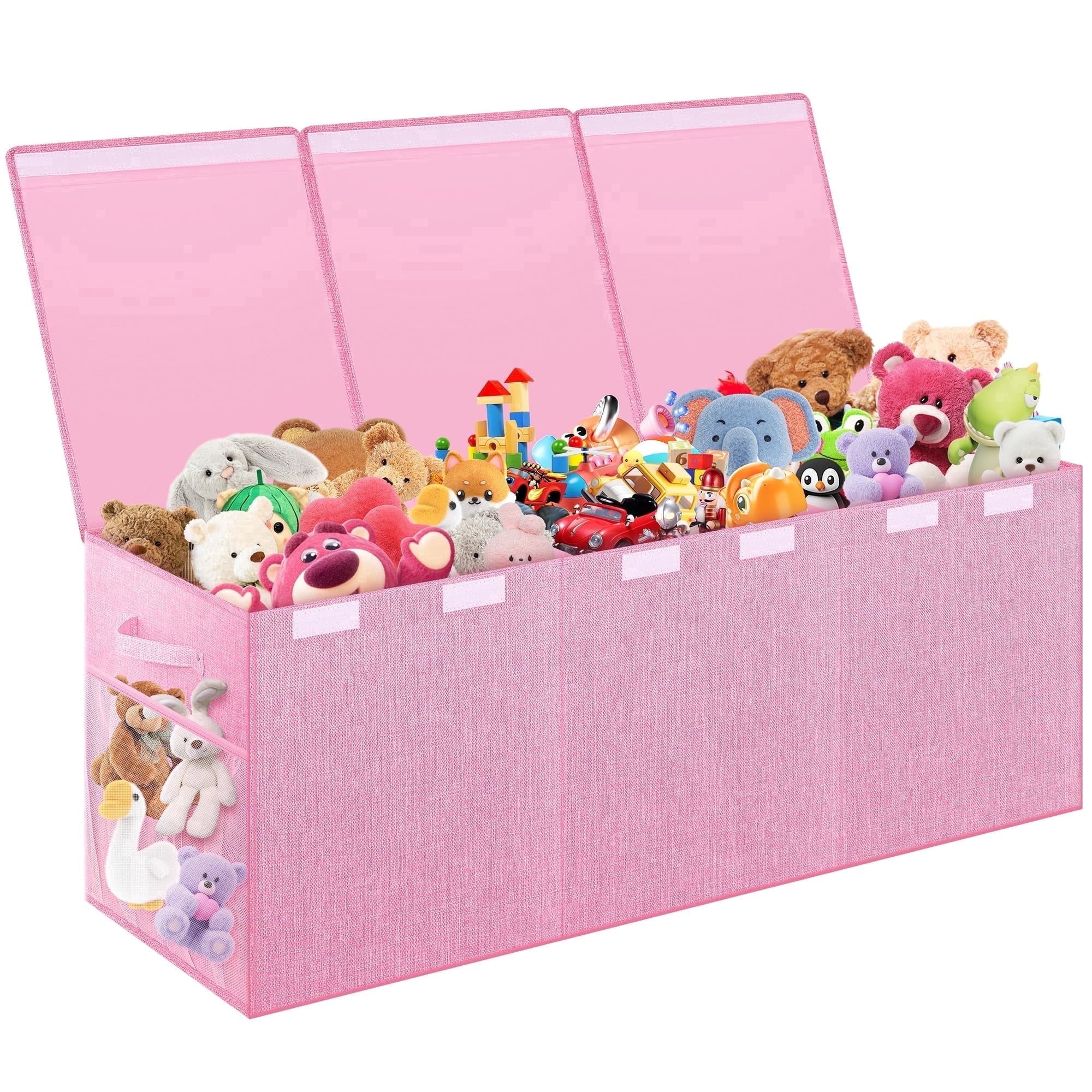 Extra Large Toy Box, Collapsible Sturdy Kids Toy Chest Storage Box with ...
