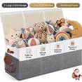 thumbnail image 1 of Extra Large Toy Box, Collapsible Sturdy Kids Toy Chest Storage Box with 3 Side bags and Removable Lids,Storage Bins with Lids for Nursery Room, Playroom,Closet,Home Organization,School, 1 of 12