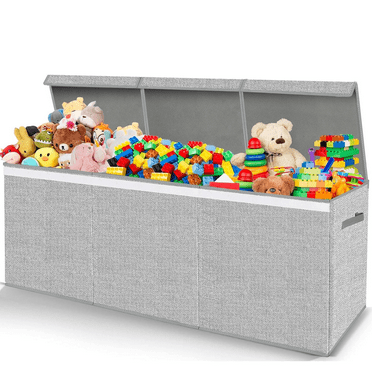 dsvcdv Extra Large Toy  for Girls Boys - Collapsible  Toy Chest Boxes Organizers and Storage for Livingroom Playroom Closet 35.8&#34;x12.6&#34;x16&#34;(Grey)