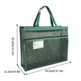 thumbnail image 1 of Extra Large Transparent Mesh Art Portfolio Bag, A3 Size Zipper File Case with Handles for Organization and Storage of Documents, Art Supplies, and Stationery, Durable Nylon Carry Bag, 1 of 2