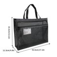 thumbnail image 1 of Extra Large Transparent Mesh Art Portfolio Bag, A3 Size Zipper File Case with Handles for Organization and Storage of Documents, Art Supplies, and Stationery, Durable Nylon Carry Bag, 1 of 2