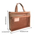 thumbnail image 1 of Extra Large Transparent Mesh Art Portfolio Bag, A3 Size Zipper File Case with Handles for Organization and Storage of Documents, Art Supplies, and Stationery, Durable Nylon Carry Bag, 1 of 2