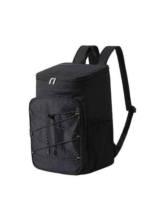 Extra Large Travel Backpack with Built-In Lunch Compartment, Insulated Lunch Backpack for Men & Women, Multi-Pocket Daypack, Durable Storage Bag, For Commute, Trip, Picnic and Home Display-(Black)